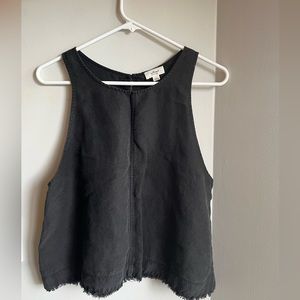 Wilfred black linen tank top